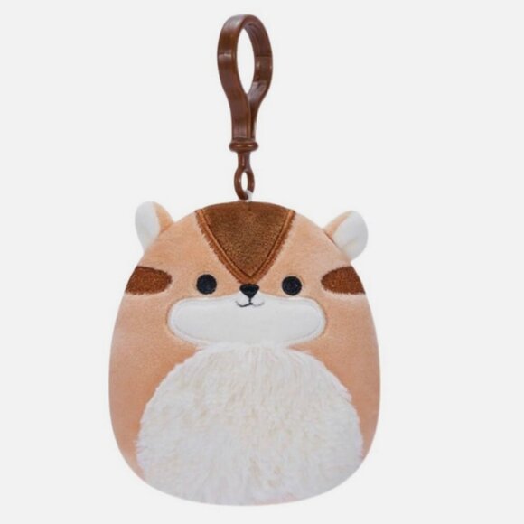 Squishmallows Clip Melzie the Chipmunk 3.5 Inch Soft Plush Keychain New - Picture 4 of 4